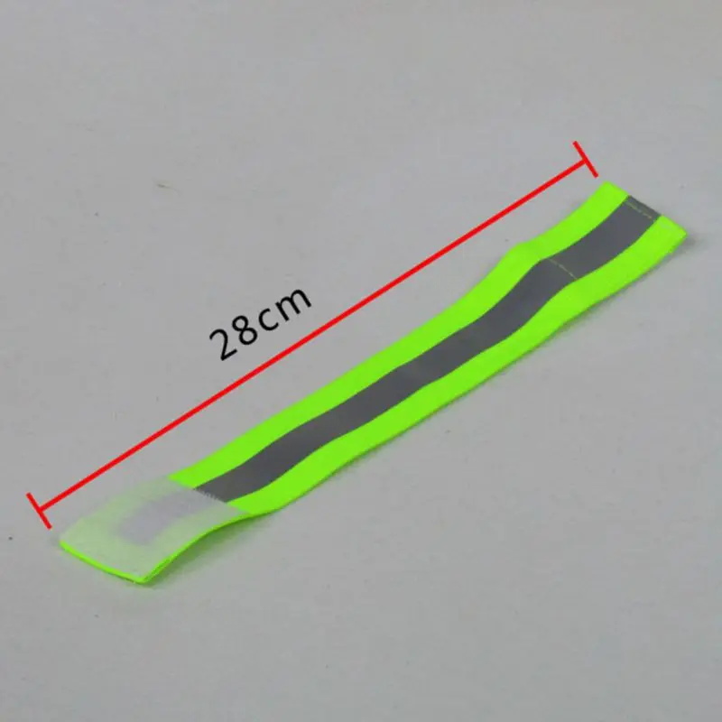 2pcs/set Reflective Safe Band Strap Adjustable Wrist Leg Ankle Shoulder Warning Belt Bracelet Wristband Night Running Safety