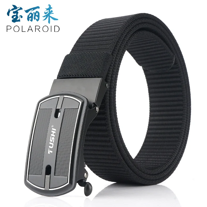 

Enniu Nylon Waistband Men Canvas Leather Belt Youth Students Korean-style Automatic Buckle Canvas Belt
