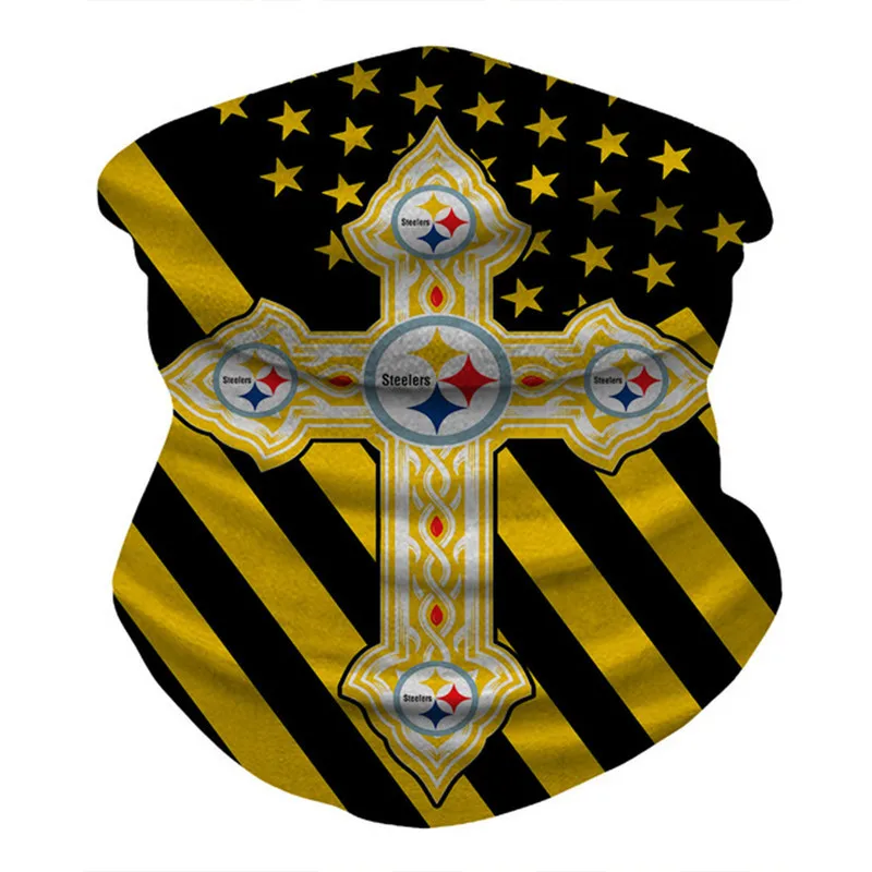 

Pittsburgh unisex outdoor neck tube mask Headscarf Stitching design American flag print fashion Steelers Bandana Scarfs