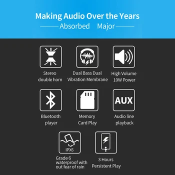 

TG504 Support FM Radio TF Card Portable Wireless Bluetooth Speaker Outdoor Strap With Subwoofer Column Speaker