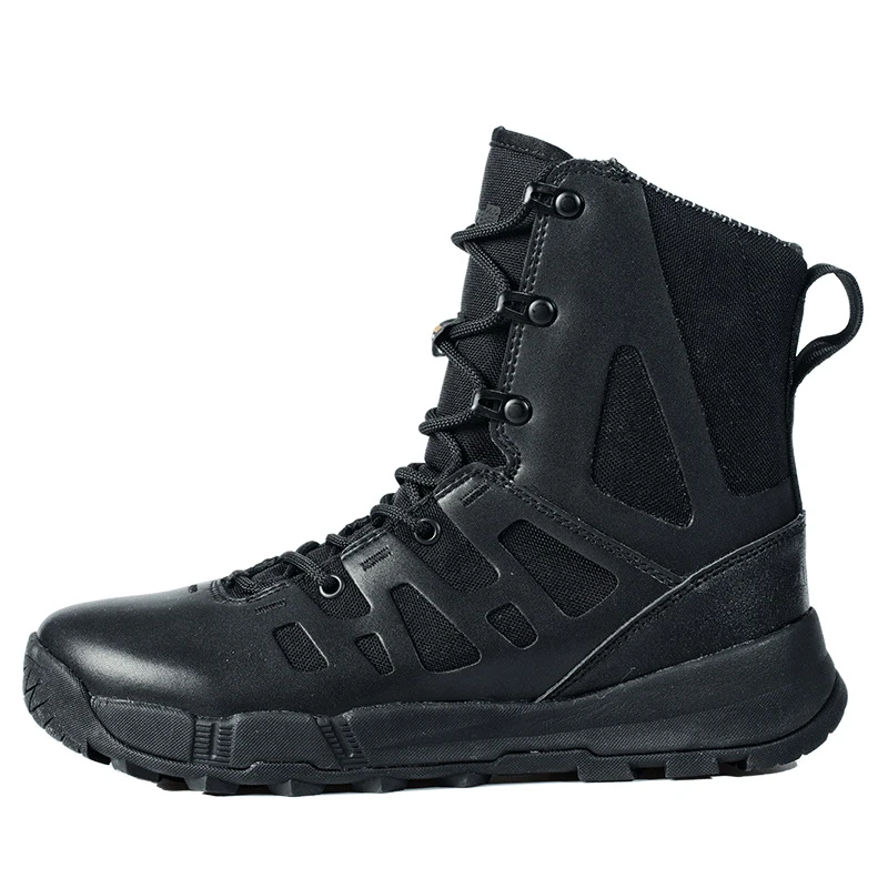 High Help Tactical Boots Anti-fur Fabric Nylon Mesh Breathable Wear Resistant Outdoor Hiking Climbing Travel Sports Unisex Shoes