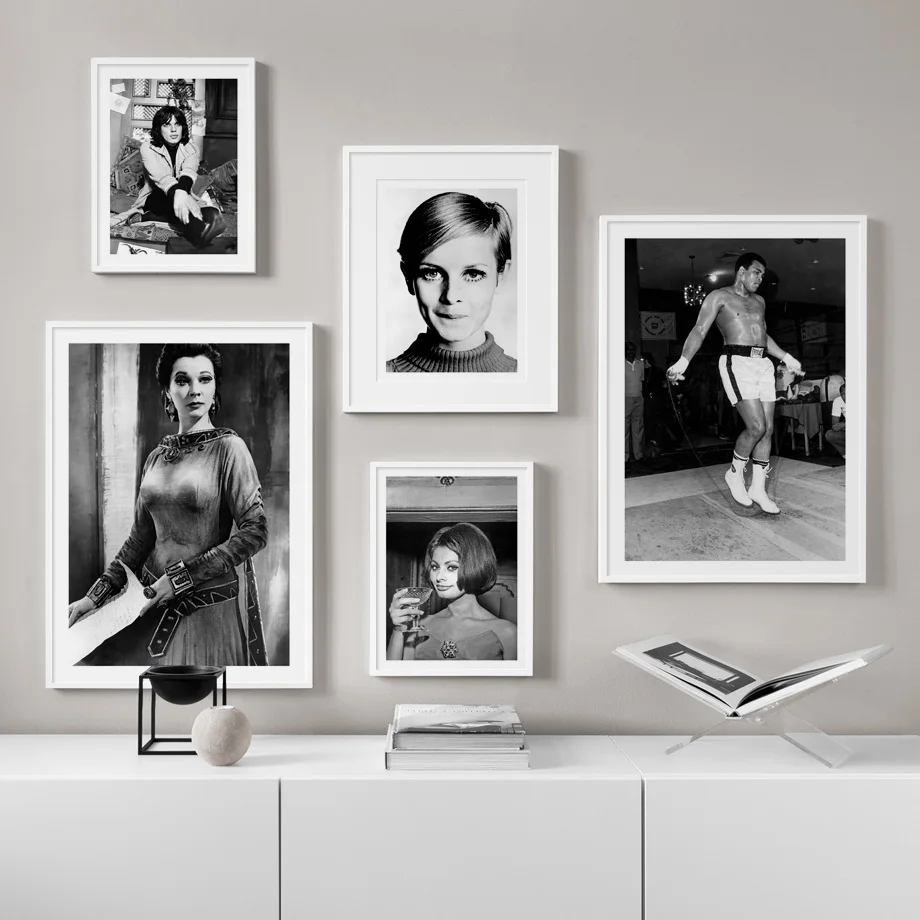 

BLack White Vintage Nordic Posters And Prints Old Photos Of Movie Stars Wall Art Canvas Painting Decor Picture For Living Room
