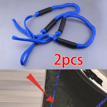 

DWCX New 2pcs Blue 3.5-5.5ft Bungee Dock Line Absorbing Shock Cords Mooring Stretch Rope Fit For Boat Ship Kayak