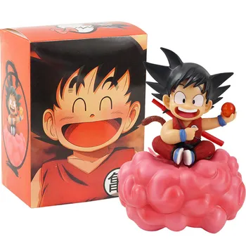 

17cm Anime Dragon Ball Childhood Son Goku Somersault Cloud PVC Action Figure Collectible Model Toy Doll birthday Gift for kids