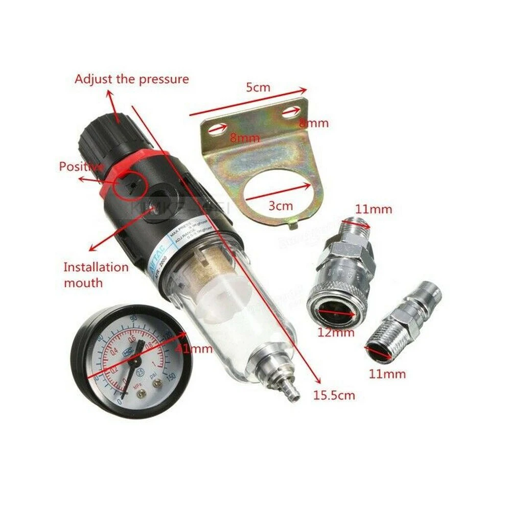 1/" 130PSI фильтр для воздушного компрессора 40 микрон маслоотделитель ловушка инструменты комплект с регулятор давления автомобильный фильтр для воздушного компрессора