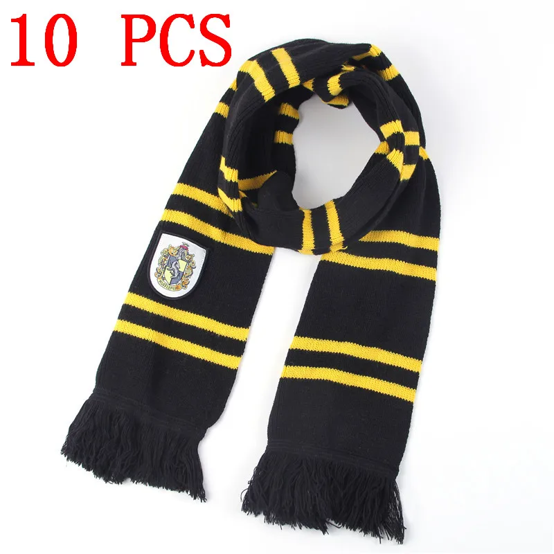 SYDanne 10 шт./лот Hufflepuff шарф Галстуки маскарадные костюмы Гриффиндор Слизерин Hufflepuff Ravenclaw галстук Гермиона Грейнджер - Цвет: Hufflepuf