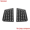 Sansour Car Exterior Rear Window Triangle Glass Decoration Cover Trim Stickers for Jeep Compass 2017 Up Car Accessories Styling 3