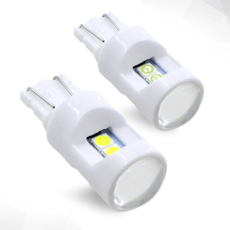 10 шт. новая керамическая T10 W5W 2825 супер яркая 3030 светодиодная для парковки машины свет авто интерьер чтения купольная лампа с клиновидным цоколем WY5W Хвостовая боковая лампа