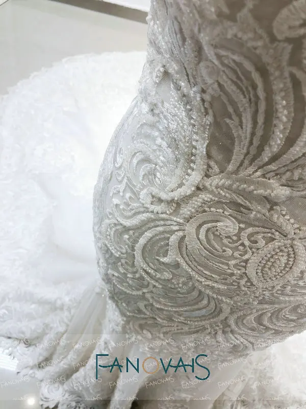 Элегантные кружевные свадебные платья русалки с открытыми плечами длинные Шлейфы для свадебных платьев Vestido de Novia Robe de Mariage