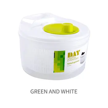 

Green White Vegetable Washing Basket Vegetable Dryer Multi-Function Strainer Creative Round Nontoxic Home PP Foldable
