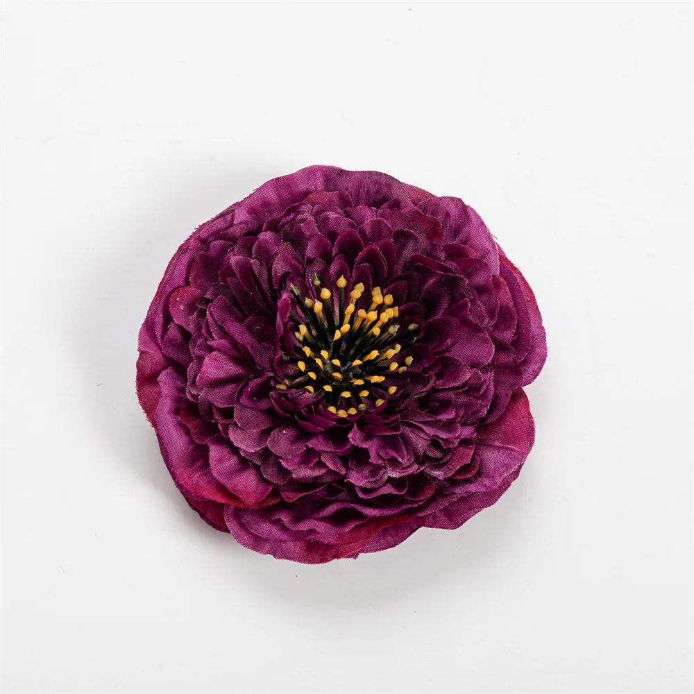 Nanairo 10pcs 9cm Silk Artificial Large Chrysanthemum Flower Heads For Home Wedding Decoration DIY Supplies Fake Flowers