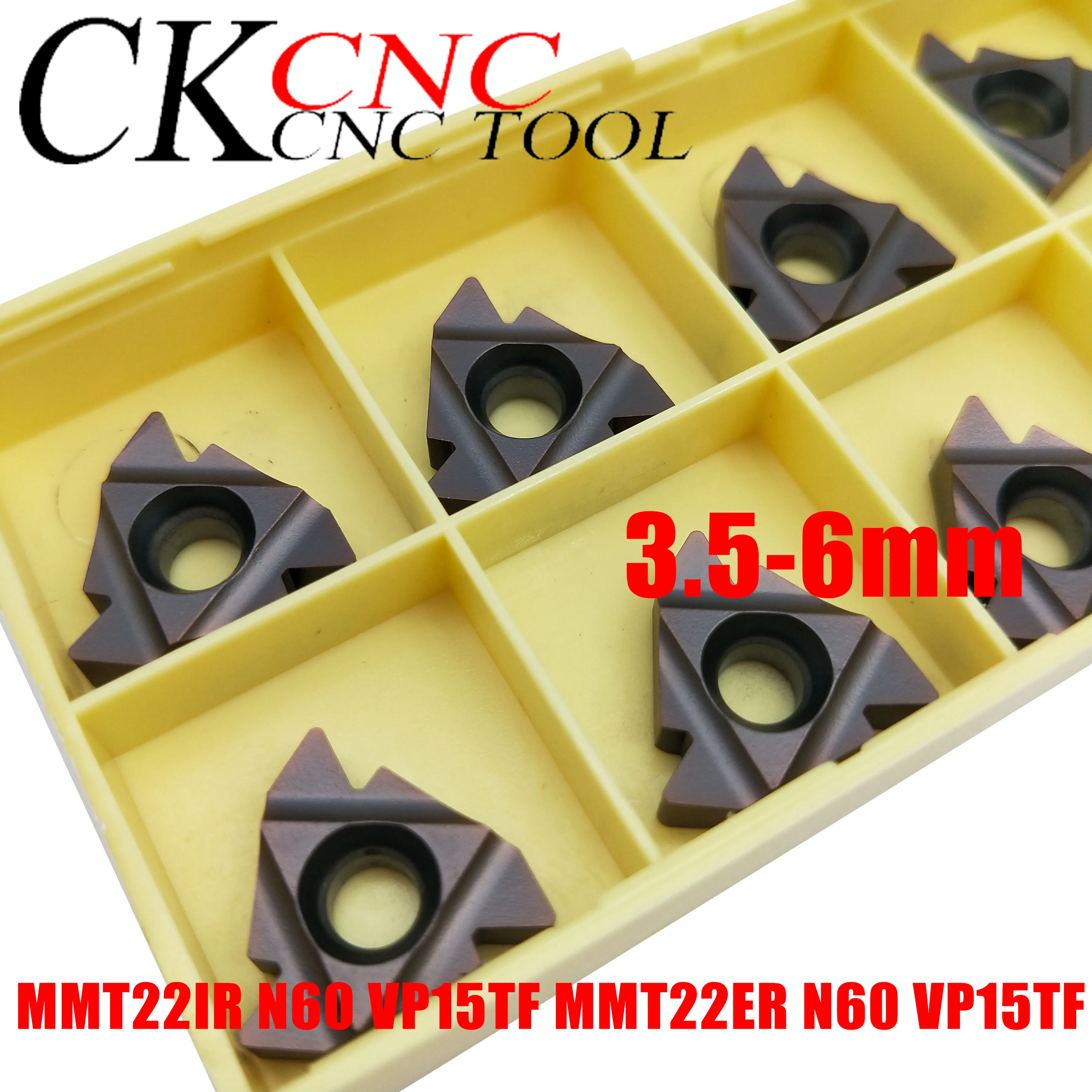 Резьба MMT22IR N60 VP15TF MMT22ER 3 5-6 мм твердосплавная вставка 22ER/22IR для резьбы токарный
