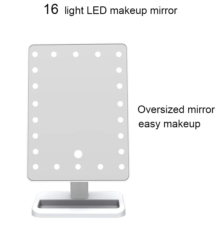 22 led зеркало для макияжа увеличительное зеркало с ярким зеркалом макияж делает зеркало блеск сенсорный экран miroir girl