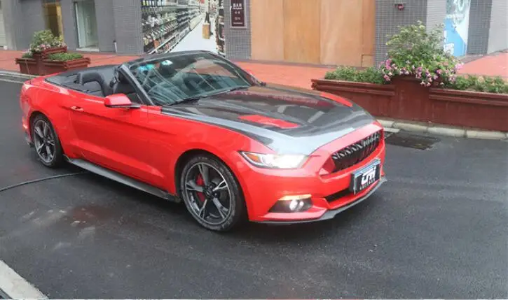 Mustang ABS краска передний бампер автомобиля Гонки Грили решетка Вокруг Накладка для Ford Mustang