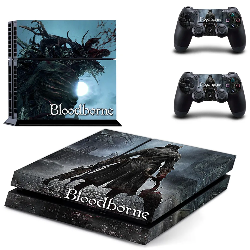 Виниловая Горячая игра Bloodborne крышка наклейки для PS4 playstation 4 консоль и 2 контроллера кожи наклейки игровые аксессуары