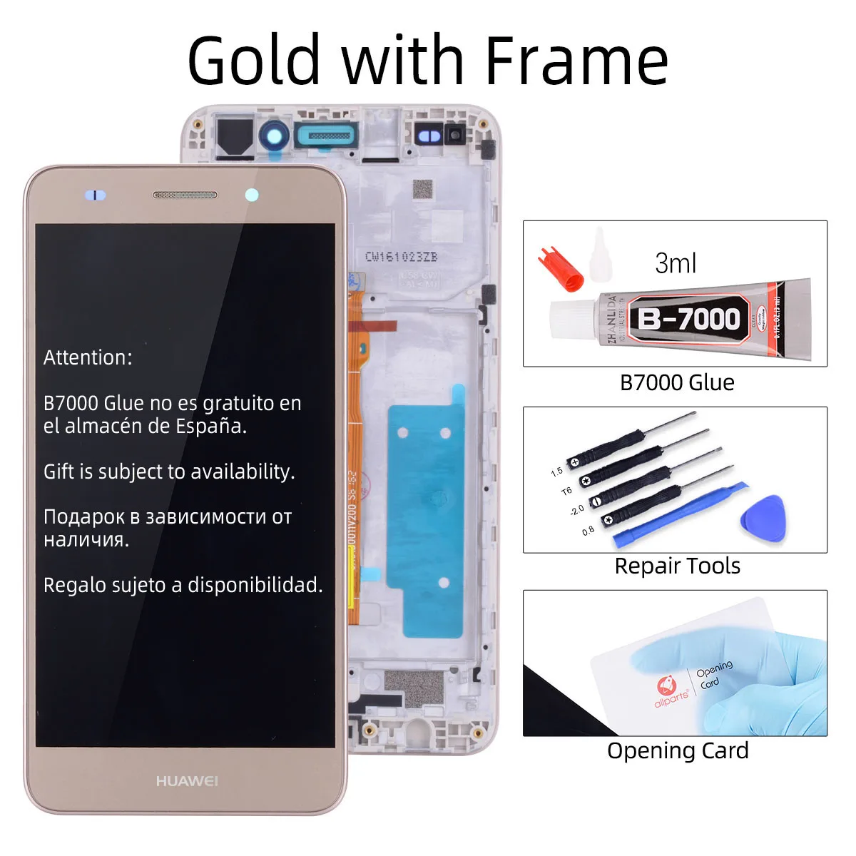 Gold with Frame 5,5 ''Дисплей для HUAWEI Y6 II ЖК-дисплей Дисплей Сенсорный экран дигитайзер с рамкой Y6II Холли 3 CAM-L23 CAM-L03 CAM-L21 CAM-AL00 - Цвет: Gold with Frame