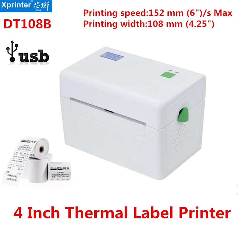 Принтер штрих-кодов Xprinter 100 мм DT108B | Компьютеры и офис