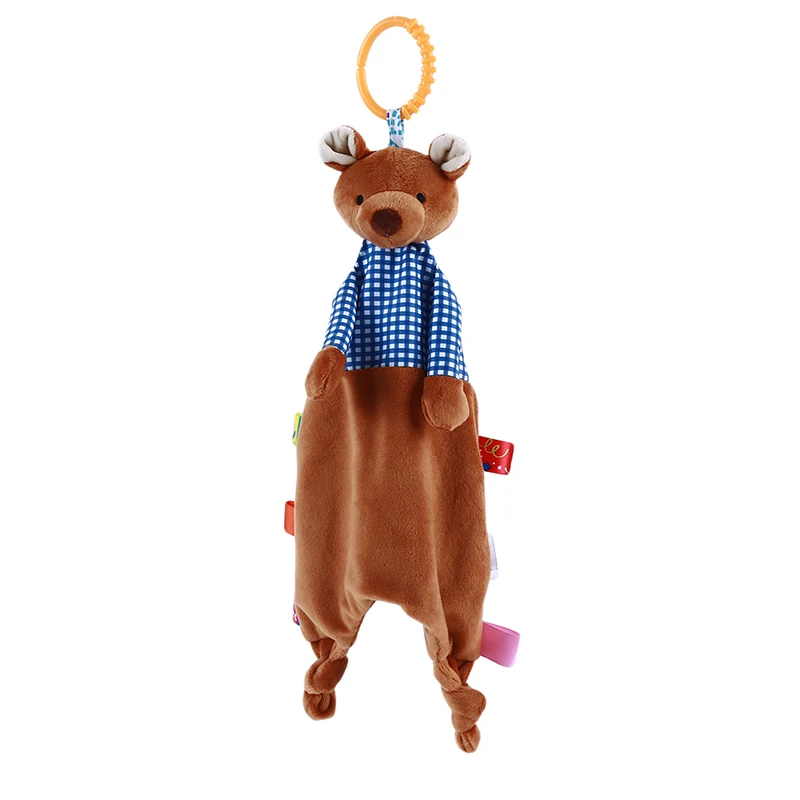 brown bear Милая Детская кроватка коляска игрушка слон Moneky мягкий плюшевый Младенческая кукла Мобильная кровать детская коляска животное подвесное кольцо - Цвет: brown bear