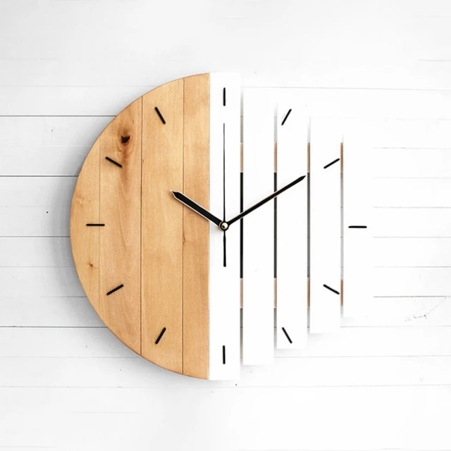 Reloj de Pared Reloj de Diseño Reloj Decorativo Salón Madera Retro