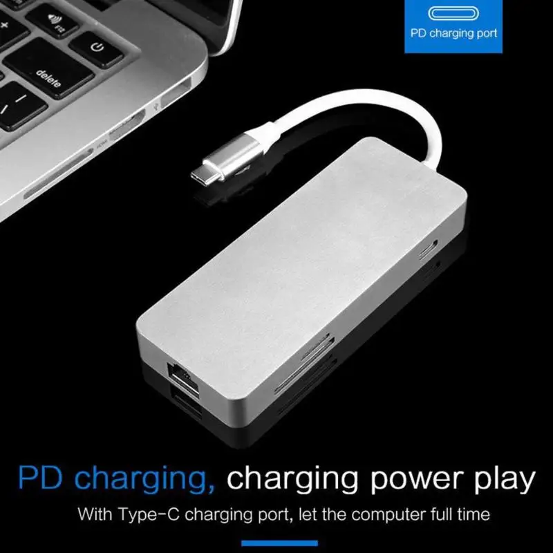7 в 1 USB 3,1 переходник type C Зарядка USB 2,0 USB 3,0 HDMI LAN переходник для sd-карт для Millet ASUS ноутбук с портом type-C