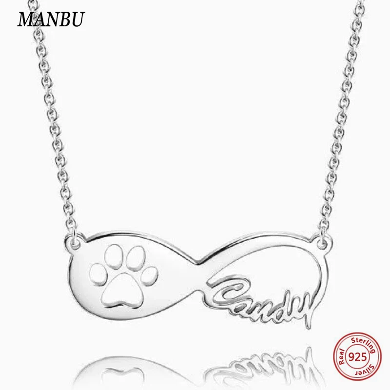 MANBU Персонализированная модель питомца и именная цепочка ожерелье из