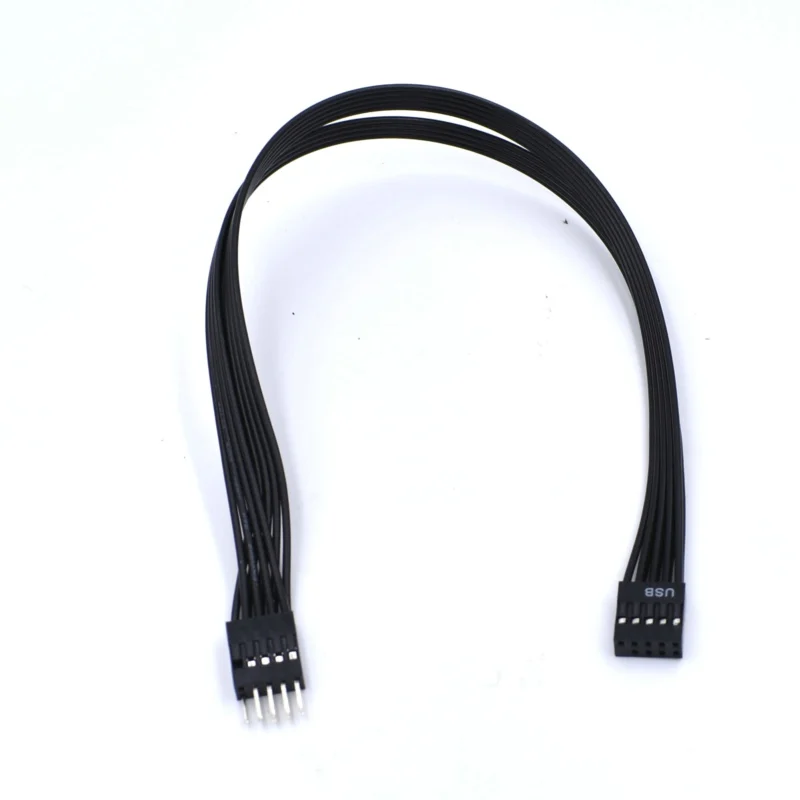 10 шт./лот 30 см/50 см черный 9Pin USB 2 0 Удлинительный кабель компьютерная материнская
