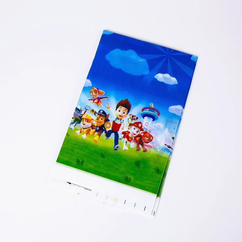 57 шт. новая одноразовая посуда Paw Patrol, детская декоративная бумага для вечеринок на день рождения, тарелка+ чашка+ салфетка+ флаги+ скатерть
