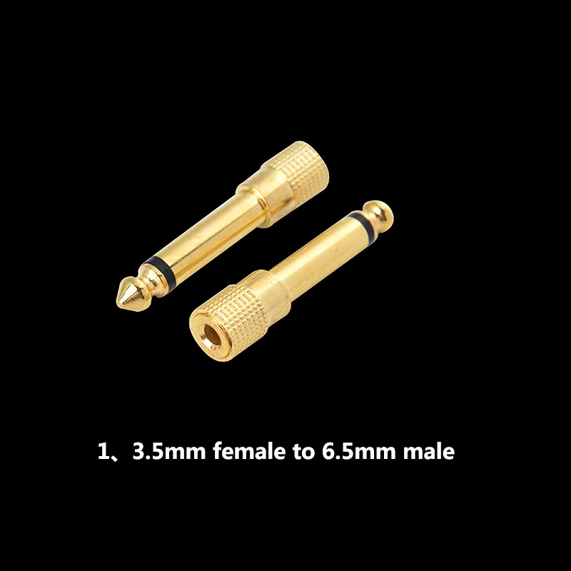 1pcs Gold RCA adapters Audio plug connector RCA male female to 3.5mm 6.35mm mono stereo male female connector