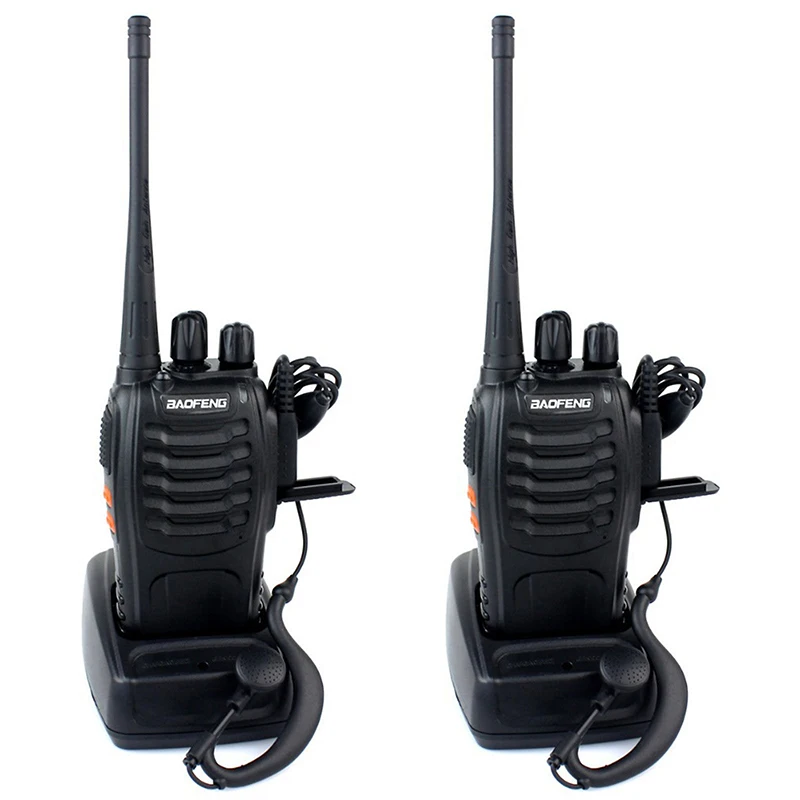 2 шт Профессиональный двухсторонний радиоприемник UHF Walkie Talkie трансивер, монтируемый без инструментов Размеры(без антенны): прибл. 60x33x115 мм