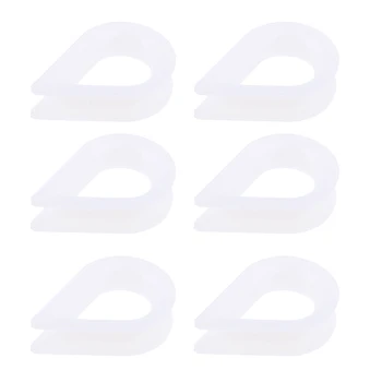 

6Pcs 8mm Rope Nylon Line White Thimble Eyes For Boat Marine Yacht