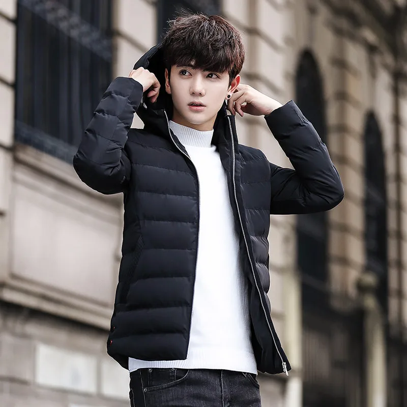 Winter New Style MEN'S Cotton Padded Clothing Casual Youth Thick Coat MEN'S Cotton Clothes Korean-style Fashion 3717
