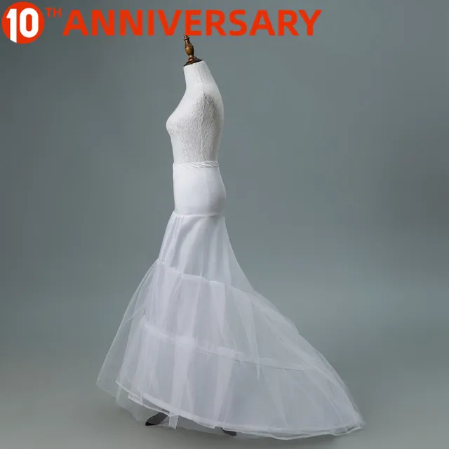 $ OLLYMURS Performance Dress Fishtail Trailing Skirt Support Petticoat Two Steel Ring Hard Mesh Chemise Wedding Accessories