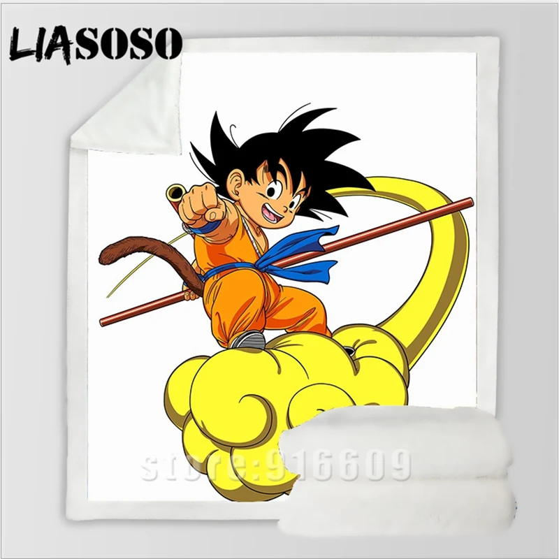 Dragon Ball, молодежное постельное белье для путешествий, Супер Saiyan Goku, набивное одеяло с рисунком, покрывало для мальчиков и девочек, дорожное одеяло, квилт для софы - Цвет: 7
