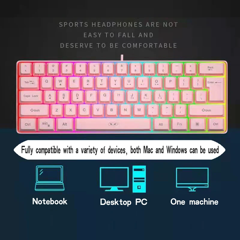 Механическая игровая мини-клавиатура Pro 2 Pro2 Bluetooth 5.0 Type-C RGB 60% клавиатура Cherry Gateron