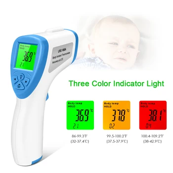 

Digital Infrared Thermometer LCD Backlight Display Non-contact Baby Forehead Ear Thermometers Object Temperature Measuring