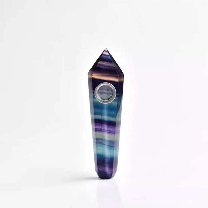 Colorful fluorite 90 г Прямая поставка натуральный кварц прозрачный кристалл курительная трубка табачная трубка палочка сигарета красивая - Цвет: Colorful fluorite