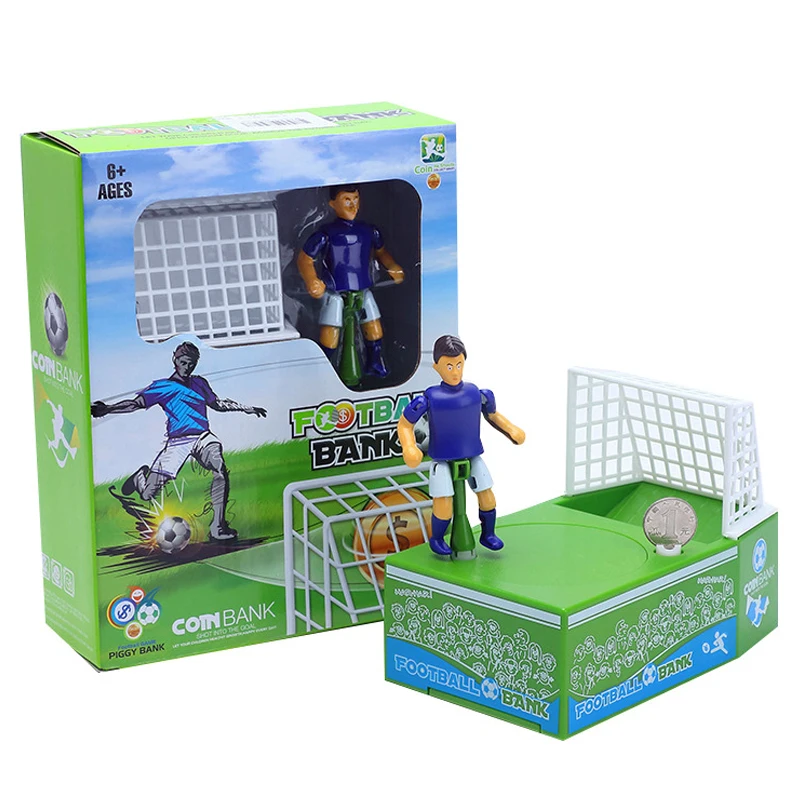 

Cute Soccer Shooting Coin Holder Storage Box Football Player Toy Coin Bank Toy Money Saving Box Festival Chidren Birthday Gifts