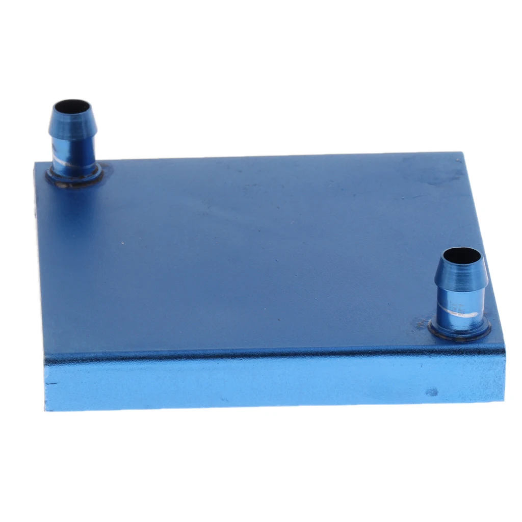 Aluminum Water Cooling Block Up for CPU Graphics Radiator Heatsink 80x80mm Blue