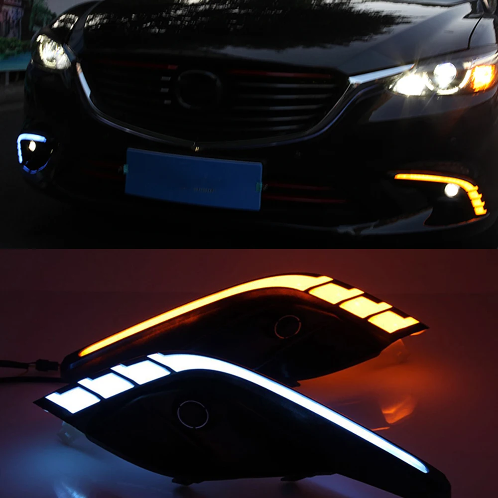 Автомобильная проблесковая 2 шт. DRL для Mazda 6 Mazda6 Atenza 2016 2017 2018 светодиодный