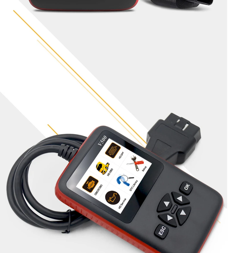 V500 obdⅱинструмент для диагностики неисправностей грузовика инструмент автомобильный диагностический сканер автоматический считыватель кодов неисправностей двигателя