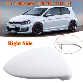 

for VW Golf MK7 Golf 7 GTI TSI 2014 2015 2016 17 2018 Front Left Right White Rearview Side Wing Mirror Cap Cover 5G0857538E
