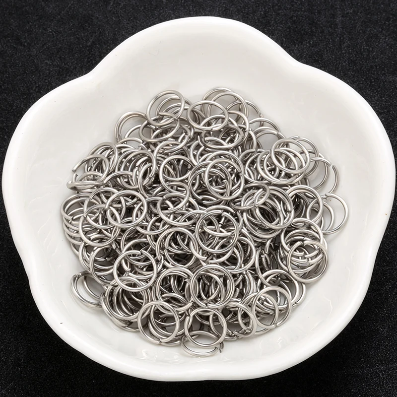 200 шт./лот кольца из нержавеющей стали для самостоятельного изготовления