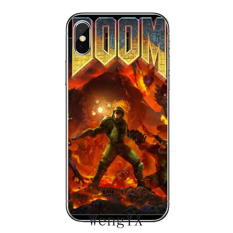 Для samsung Galaxy S10 Lite S9 S8 S7 S6 edge Plus S5 S4 примечание 9 8 5 4 мини Мягкий чехол для телефона Doom игры логотип - Цвет: Doom-Game-Logo-A-03