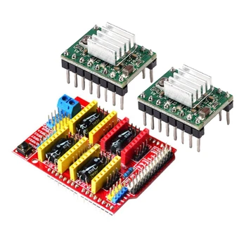 

2Pcs Reprap Stepper Motor Driver Module with Heatsink Diy & 1 Pcs Driver Cnc Shield Expansion Board