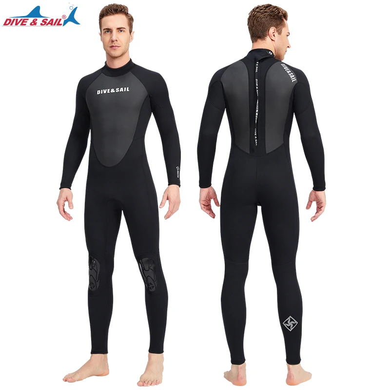 Greatever Wetsuit for Men Women,3mm Neoprene Full Body Keep Warm Long Sleeve Back Zip Full Scuba Diving Suit UV Protection,for Surfing Snorkeling Kayaking Water Sports 