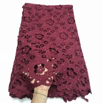 

New Arrival Pure wine Guipure Cord High Quality African Fabric For Women Party French Fabric Embroidery Nigerian Fabric