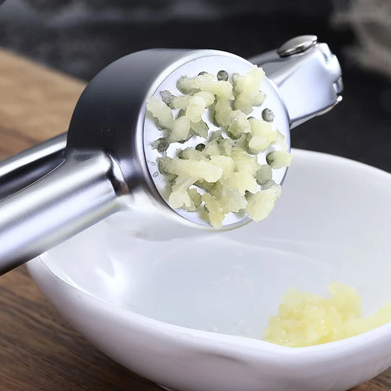 

Garlic Press Stainless Steel With Ergonomic Handle Kitchen Cooking Vegetables Ginger Squeezer Masher Kitchen Tools Accessories