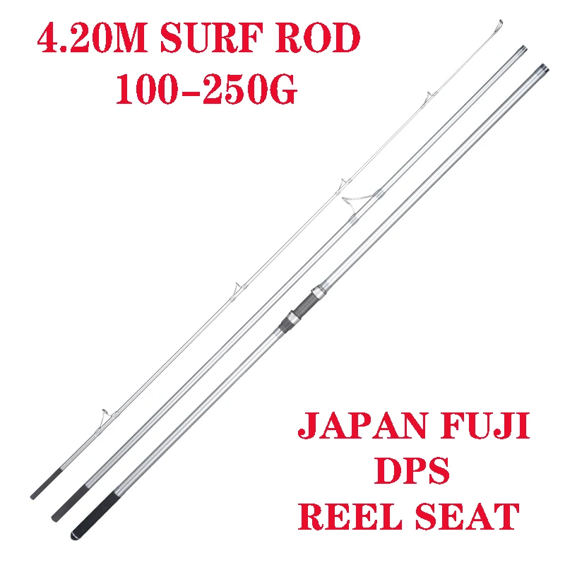 Lurekiller Japan Full Fuji Surf Rod 4.20M 46T Carbon 3 Sections 80
