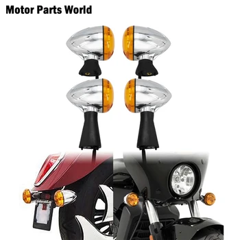 

Motorcyle Front&Rear Turn Signal Light Indicator Light Halogen Bulb Decoration Light Set For Indian Scout Sixty BOBBER 2014-19