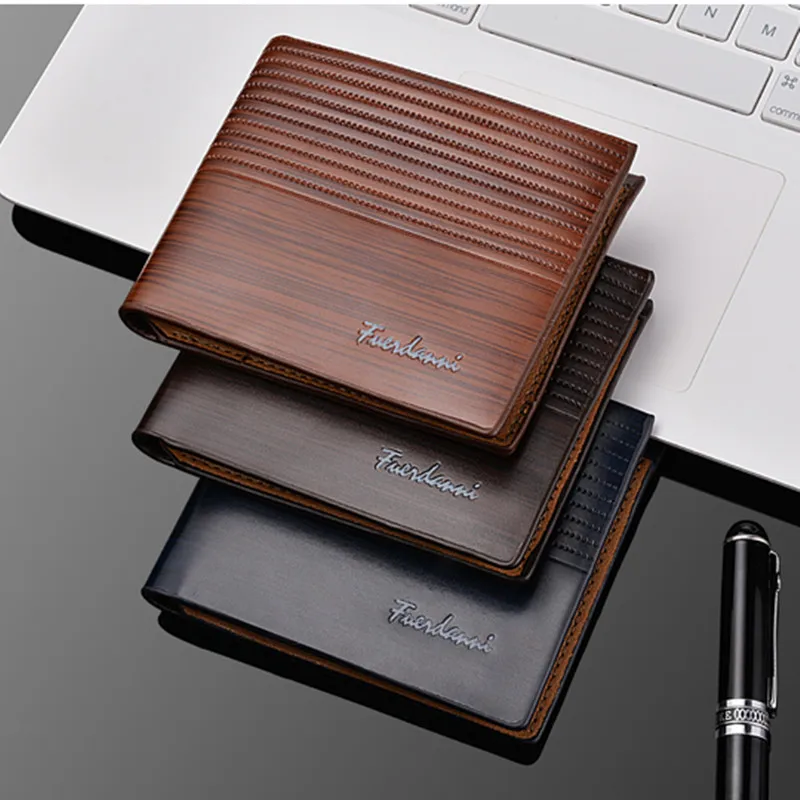 

2024 New Vintage Leather Wallet Short Slim Wallet Money Credit Card Holder Men Wallet Money Bag Wallet